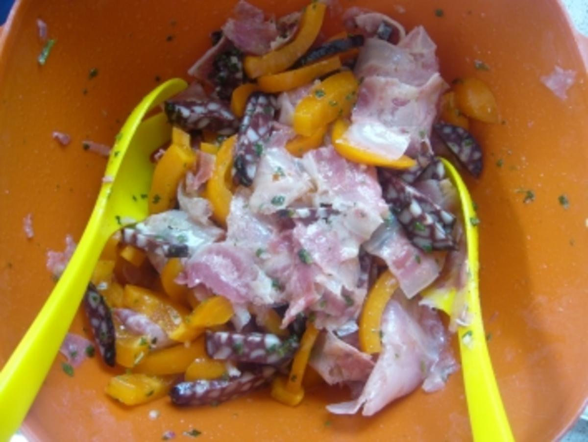 Abendessen: Ochsenmaul verschlingt Schwarzwurst und Paprika - Rezept - Bild Nr. 2