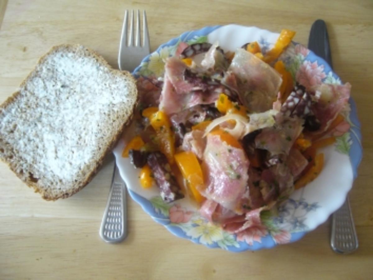 Abendessen: Ochsenmaul verschlingt Schwarzwurst und Paprika - Rezept - Bild Nr. 3