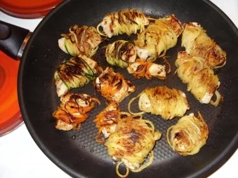 Fleischstücke in Spiralgemüse gewickelt - Rezept - Bild Nr. 5