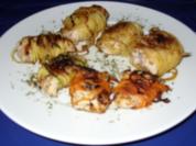 Fleischstücke in Spiralgemüse gewickelt - Rezept