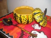 Kürbissuppe mit Apfelwürfel - Rezept