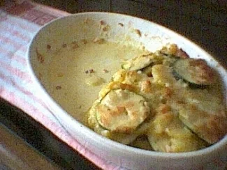 Auflauf mit Kürbis, Kartoffel und Zucchini - Rezept