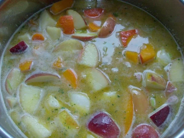 Rezept: Kürbissuppe mit Äpfel und Birnen Bild Nr. 7 Kürbissuppe mit Äpfel und Birnen - Rezept - Bild Nr. 7