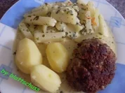 Hacksteak´s mit Sahne-Kohlrabi - Rezept