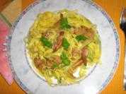 Pfifferling-Fettucine mit Mozarella - Rezept