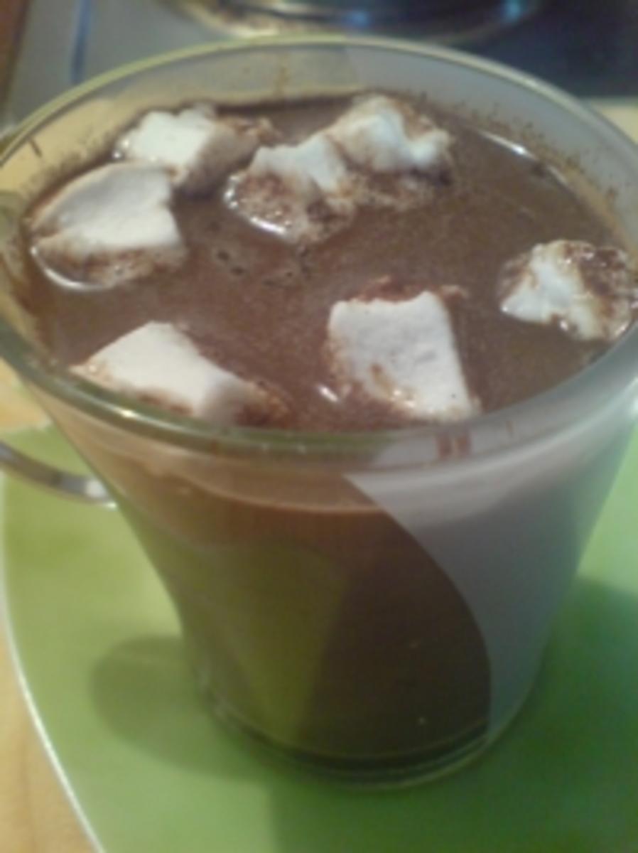 Getränk "Heiße Schokolade mit Marshmallows" - Rezept