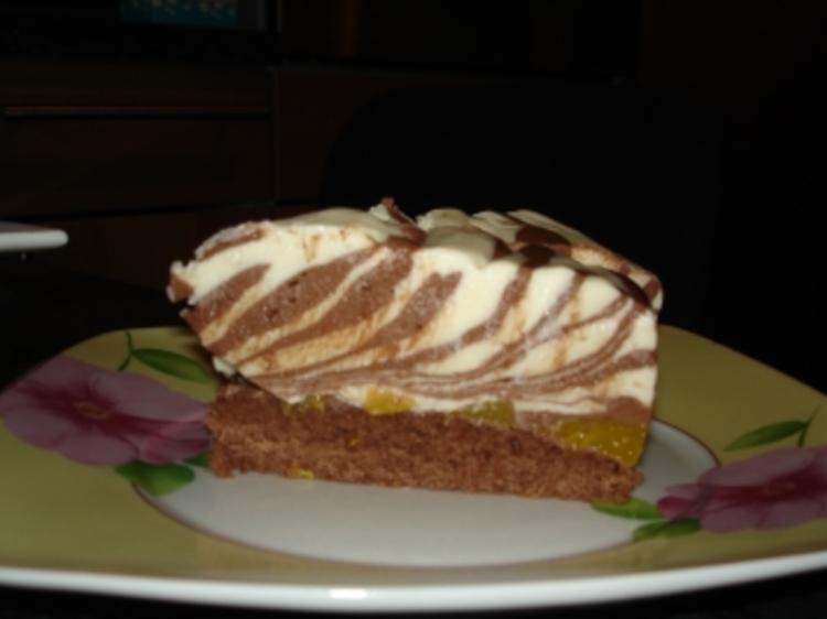 Zebratorte mit Biskuitteig - Rezept mit Bild - kochbar.de