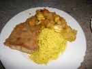 Fischfilet mit Frucht-Cocktail und Bananen - Rezept
