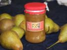 Birnenkonfitüre mit kandiertem Ingwer und Schuss - Rezept