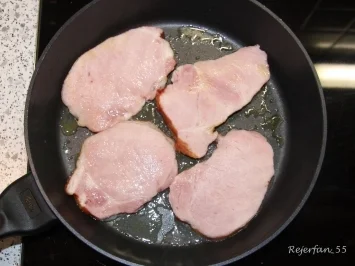 Rosenkohl-Kartoffel-Gratin auf Kasseler - Rezept - Bild Nr. 2