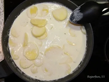 Rosenkohl-Kartoffel-Gratin auf Kasseler - Rezept - Bild Nr. 3