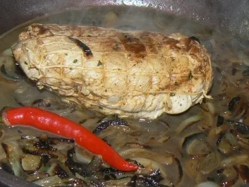 Herzhaft scharfer Schweinerollbraten mit Kartoffel-Petersilienpüree - Rezept - Bild Nr. 4