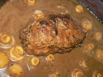 Herzhaft scharfer Schweinerollbraten mit Kartoffel-Petersilienpüree - Rezept - Bild Nr. 6