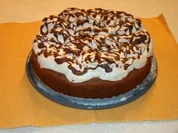 Rezept: Birnen - Schokoladetorte mit Schneehäubchen Birnen - Schokoladetorte mit Schneehäubchen - Rezept