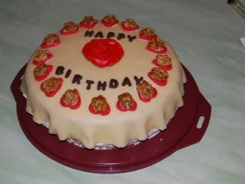 Marzipan - Sahne - Torte - Rezept