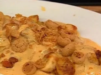 Rezept: Gebackene Banane mit Baileys-Zabaione Gebackene Banane mit Baileys-Zabaione - Rezept