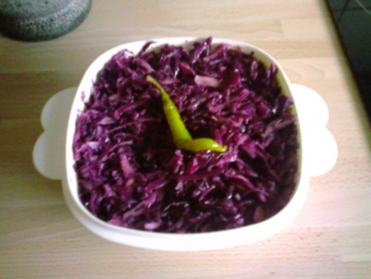 Krautsalat aus Rotkohl - Rezept - Bild Nr. 6