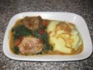 Schweinefilet auf frischem Paprika-Blattspinat - Rezept