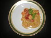 Safran Garnelen Spaghetti - Rezept