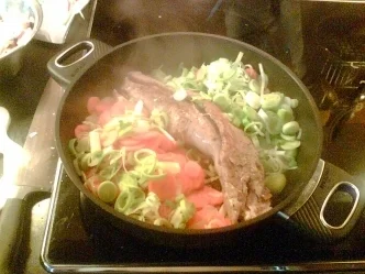 Schweinelende auf Gemüse-Champignonnest - Rezept