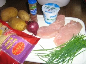 Putenschnitzel auf Bratkartoffeln gratiniert - Rezept - Bild Nr. 2