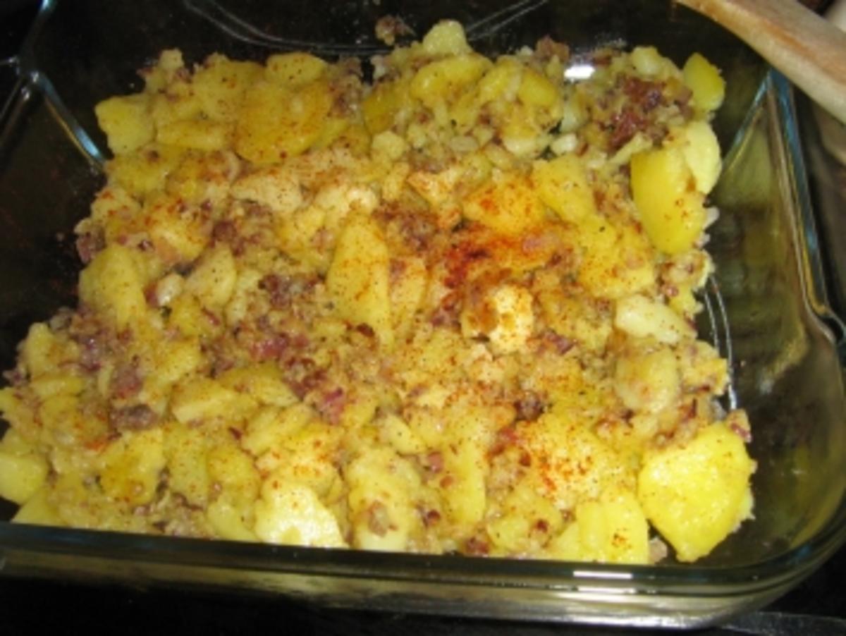 Putenschnitzel auf Bratkartoffeln gratiniert - Rezept - Bild Nr. 4