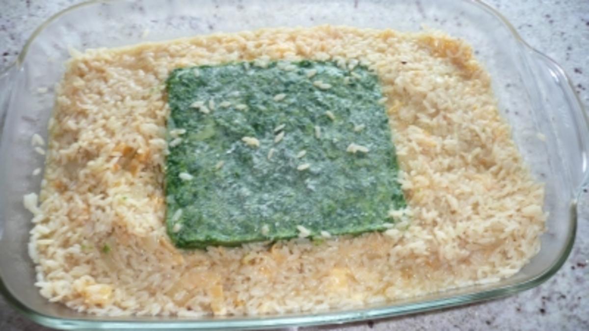 Spinat im Reisbett  schnelles und leckeres Gericht - Rezept - Bild Nr. 3