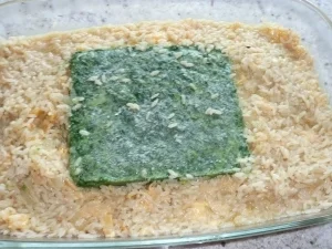 Spinat im Reisbett  schnelles und leckeres Gericht - Rezept - Bild Nr. 3