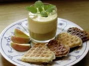 Vanillekrem auf Apfelmus - Rezept