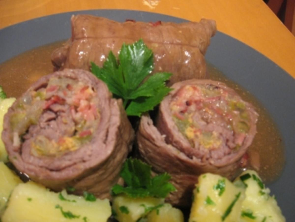 Badische Rinderrouladen mit Kräuter-Salzkartoffeln - Rezept - Bild Nr. 9