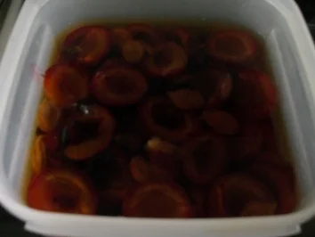 beschwipste Pflaumen - Rezept