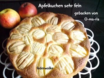 Apfelkuchen sehr fein - Rezept