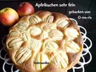 Apfelkuchen sehr fein - Rezept