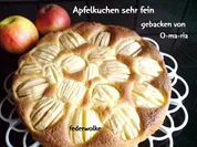 Apfelkuchen sehr fein - Rezept