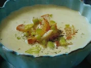 Gorgonzolasuppe mit Sherry - Birne - Rezept