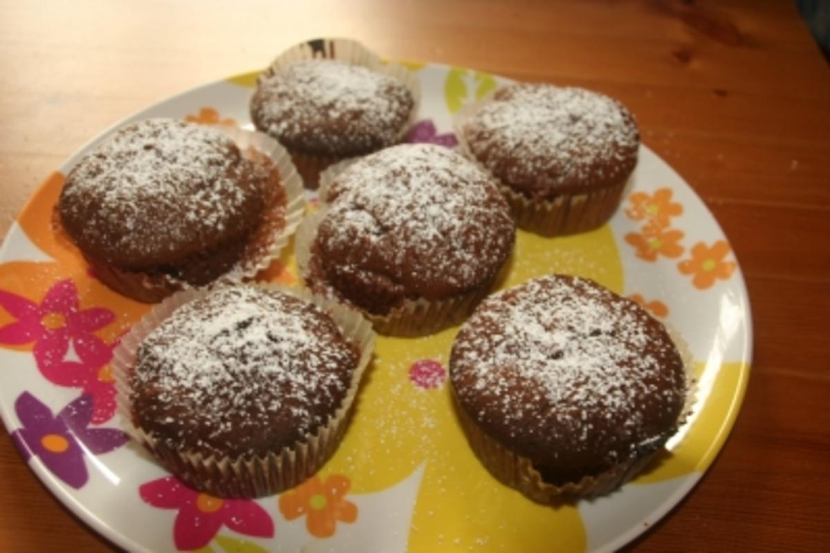 Nougat-Schoko-Muffins - Rezept