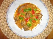 Gulaschpfanne vom Rind  -  Szegediner Art - Rezept