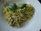 Spagetti mit Pesto, Rahm und Schinken - Rezept - Bild Nr. 466