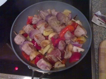 Rezept: Fleischspiese auf Grillgemüse Bild Nr. 4 Fleischspiese auf Grillgemüse - Rezept - Bild Nr. 4