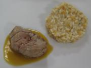 Schweinefilet an Orangen-Chilisoße und Linsenrisotto - Rezept