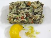 Lauwarmer Reissalat mit Mangonocken - Rezept