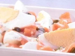 Rezept: Eiersalat mit Lachs Eiersalat mit Lachs - Rezept