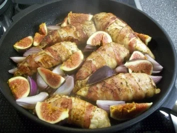 Hühnchenbrust mit Feigen und roten Zwiebeln an Curry-Apfel-Risotto - Rezept - Bild Nr. 7