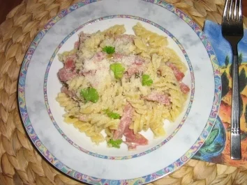 Nudelpfanne Carbonara - Rezept