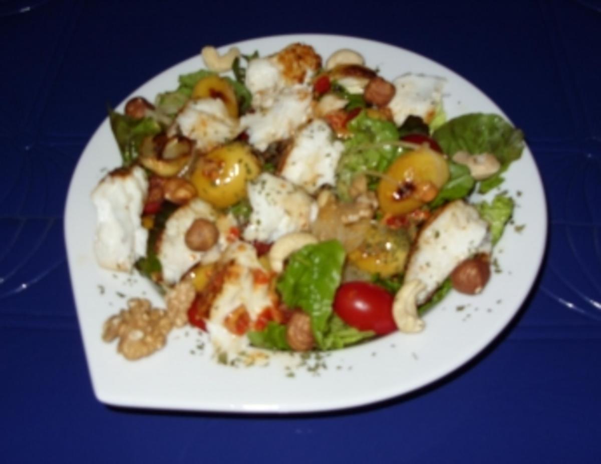 Linda´s Herbstsalat mit Kabeljau-Rückenfilet und frischen Datteln - Rezept