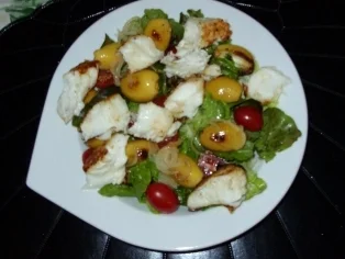 Rezept: Linda´s Herbstsalat mit Kabeljau-Rückenfilet und frischen Datteln Bild Nr. 5 Linda´s Herbstsalat mit Kabeljau-Rückenfilet und frischen Datteln - Rezept - Bild Nr. 5