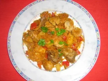 Szegediner mit Weißwürstchen - Rezept