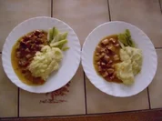 Kasselergulasch auf Kartoffelmus - Rezept