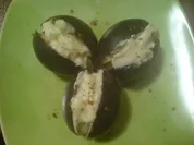 Fingerfood "Pflaumen mit weißer Schokocreme" - Rezept