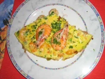 Crevetten in Fritata - Rezept